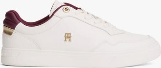 Tommy Hilfiger Womens Tommy Hilfiger ELEVATED COURT SNEAK Womens Court Trainers Trainers Ancient White - Size: 7