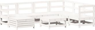 vidaXL Vidaxl - Juego De Sof&aacute;s De Jard&iacute;n 8 Pzas Madera Maciza De Pino Blanco