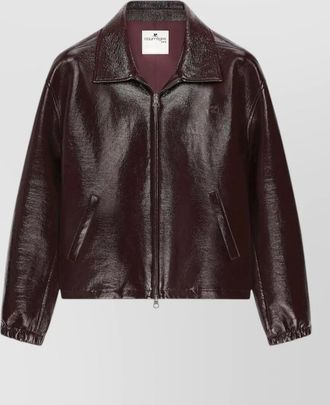 Courr&egrave;ges vinyl bomber jacket