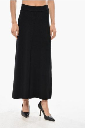 Ermanno Scervino Knitted Midi Skirt with Front Split size Xs