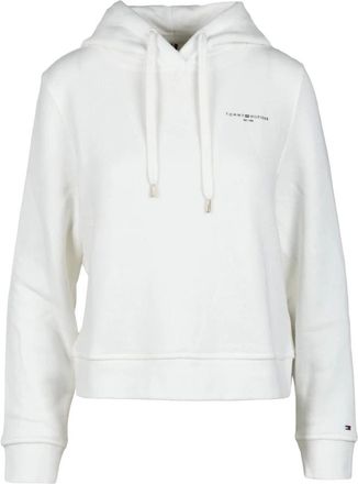 Tommy Hilfiger Hoodies & sweatvesten, Dames, Wit, XL, Katoen, Sweatshirt van katoenmix