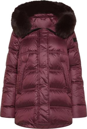 Peuterey Donsjas halflang - Dames - Winterjassen - Rood - M - Polyester - Jassen