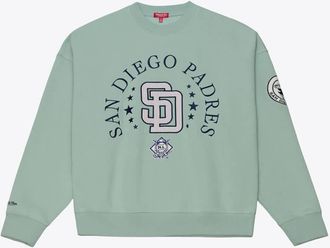 Mitchell & Ness Womens Mitchell & Ness Green San Diego Padres Yacht Rock Sweatshirt at Nordstrom, Size Large