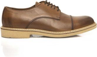 Cerruti Brown Calfskin Men Derby Mens Shoe
