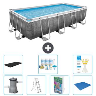 Bestway Piscina Bestway Power Steel Rectangular - 488x244x122 Cm - 8-piezas S599