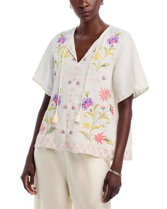 Johnny Was Calista Ruffle Sleeve Field Blouse In Elordi