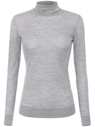 Elisabetta Franchi Roll Neck Semi-Sheer Jumper
