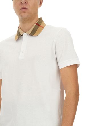 Burberry Cotton Piqu&eacute; Polo Shirt - White