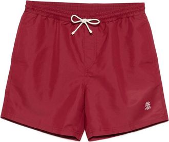 Brunello Cucinelli Drawstring Logo Swim Shorts