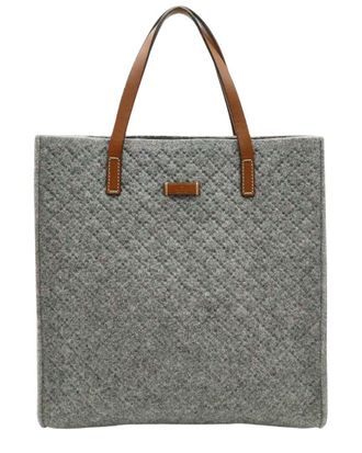 Gucci Grey Felt Diamante Tote (Authentic Pre-Loved)
