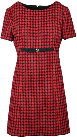 Versace Collection Boucl&eacute; Dress - Red/Black