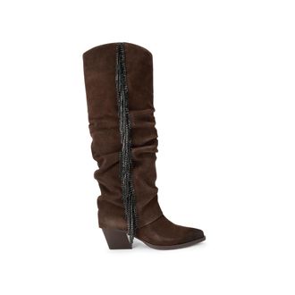 Kurt Geiger Womens Suede Tempt Boots - Brown - Size UK 6