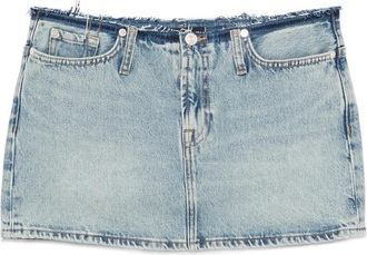 7 For All Mankind Cherry Raw-hem Mini Skirt