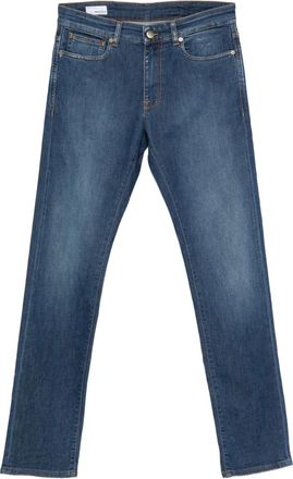 Incotex Jeans met logopatch - Blauw