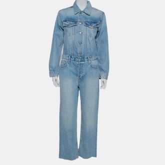 GRLFRND Grlfrnd Blue Denim Sloane Jumpsuit