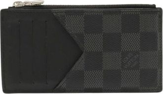 Louis Vuitton Pre-owned Wallets, male, Black, Size: ONE SIZE Pre-owned Coin Card Holder Damier Graphite Card Case