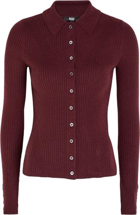 Paige Jayde Ribbed-knit top - Purple - S (UK8-10 / S)