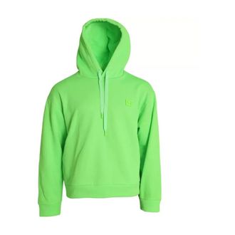 Dolce & Gabbana Hoodies, male, Green, Size: S Logo Pullover Hooded Sweatshirt