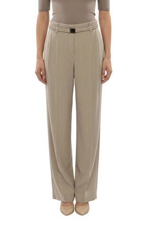 Brunello Cucinelli Beige Tailored Pleated Pants