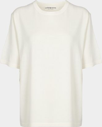 arch4 Golden Baby Goat Cashmere Oversized T-Shirt Size: M