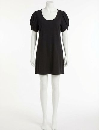 Z Supply Indi Slub Puff Sleeve Dress In Black