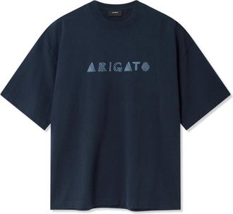 Axel Arigato Annoteer T-shirt - Heren - T-shirts - Blauw - L - Katoen - Tops