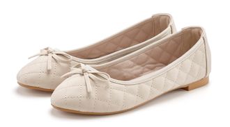 Lascana Ballerina LASCANA Slipper, Schl&uuml;pfschuh, Damen, Gr. 36, beige, Obermaterial: 100% Lederimitat. Decksohle: 100% Textilmaterial. Futter: 100% Textilmate