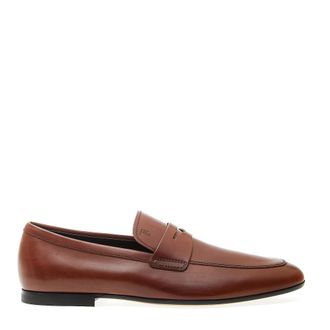Tod's Loafers, male, Brown, 6 1/2 UK, Brown Leather Loafers Stylish Mens Shoes