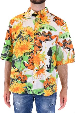 Msgm Casual overhemd - Heren - Casual Overhemden - Oranje - XL - Katoen - Overhemden