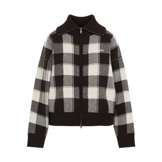 Golden Goose C&aacute;rdigan de lana a cuadros - Knitwear - Mujer - Negro - XS