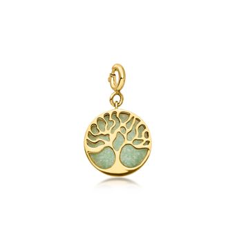 Ross-Simons Aventurine Tree Of Life Charm in 18kt Gold Over Sterling