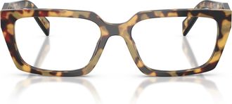 Prada 0pr D05v Oversized Rectangular Tortoiseshell Sunglasses