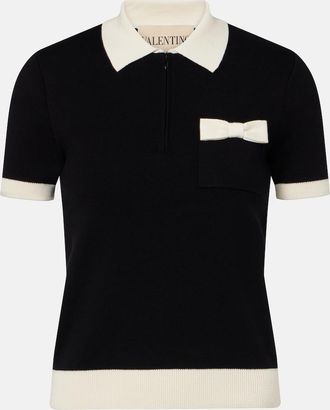 Valentino Bow-detail cotton polo shirt