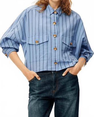 Sessun Stripe Balanca Shirt In Italian Blue