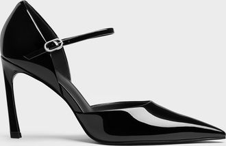 Charles & Keith Patent Pointed DOrsay Stiletto Pumps