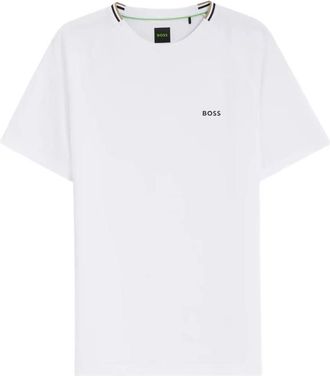 HUGO BOSS Active Moisture-wicking T-shirt With Tennis-ball Embossing