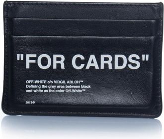 Off-white Pre-owned Mens Off-white, black leather card holder - Multicolour - One Size