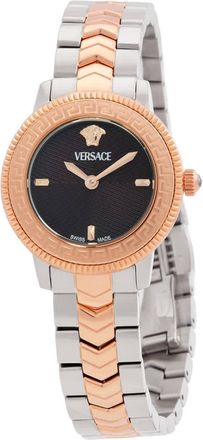 Versace V-Icon Quartz Brown Dial Ladies Watch VEUCA0624