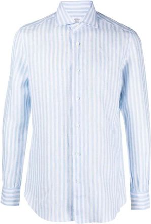 Mazzarelli Formal Shirts - Heren - Casual Overhemden - Blauw - 3XL - Overhemden