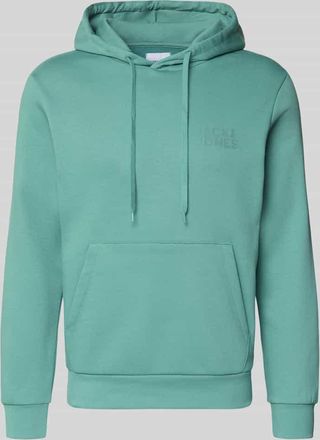 Jack & Jones Jack & Jones Hoodie mit Label-Print und K&auml;nguru-Tasche in Petrol, Gr&ouml;&szlig;e M