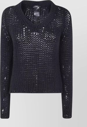 SAPIO v neck long sleeve knit sweater