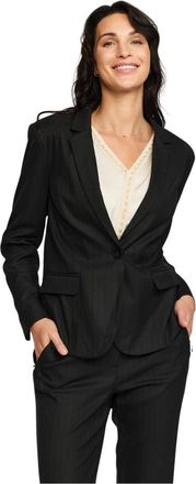 2-Biz Blazers - Dames - Blazers - Zwart - 2XL - Leer - Jassen