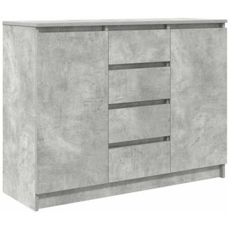 vidaXL Vidaxl - Aparador Con Cajones Gris Hormig&oacute;n 100,5x35x76 Cm