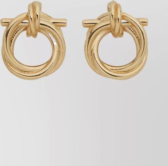 Ferragamo circular hoop earrings polished finish