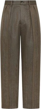 Nine In The Morning Kai Pantalon met plooien - Heren - Broeken - Bruin - Maat: L Zijde