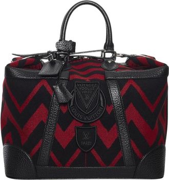 Louis Vuitton Pre-owned Voyagez Voguez Volez Chevron Handbag - Dames - Vintage Handtas - Rood - ONE Size - Wol - Vintage