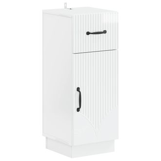 vidaXL Armario De Almacenamiento Para Ba&ntilde;o Hoorn Blanco Brillante Vidaxl