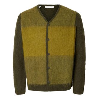 Selected Relaxed Fit Gebreide Cardigan - Heren - Truien - Groen - Maat: XL Wol