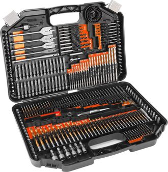 OEM Juego De Brocas, Juego De 246 Puntas De Destornillador Para Taladros Inal&aacute;mbricos, Juego Combinado Para Madera, Metal, Mamposter&iacute;a Y Cemento, Estuche 