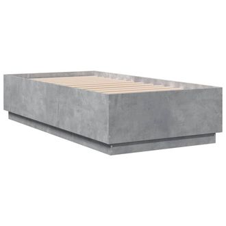 Berkfield Home Modern Bed Frame without Mattress Concrete Grey 90x190 cm Single